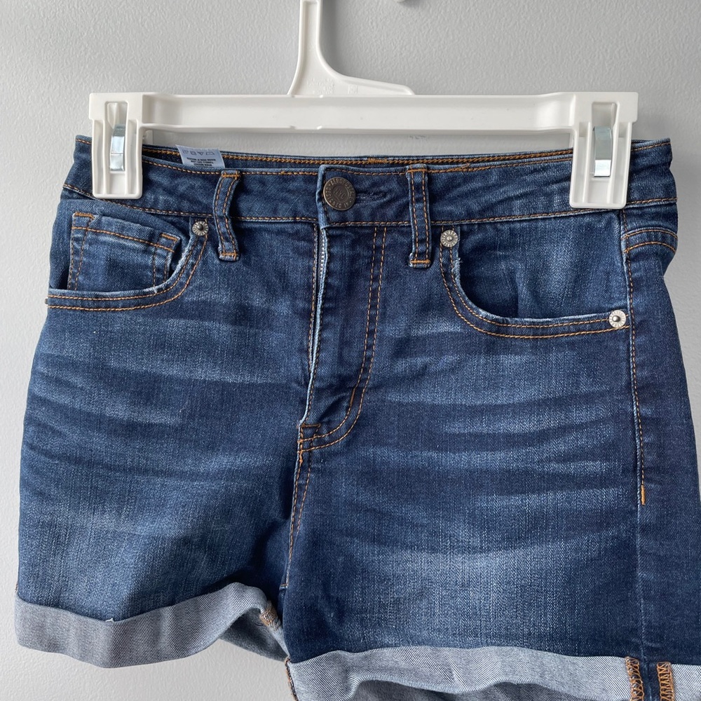 High waisted jean shorts